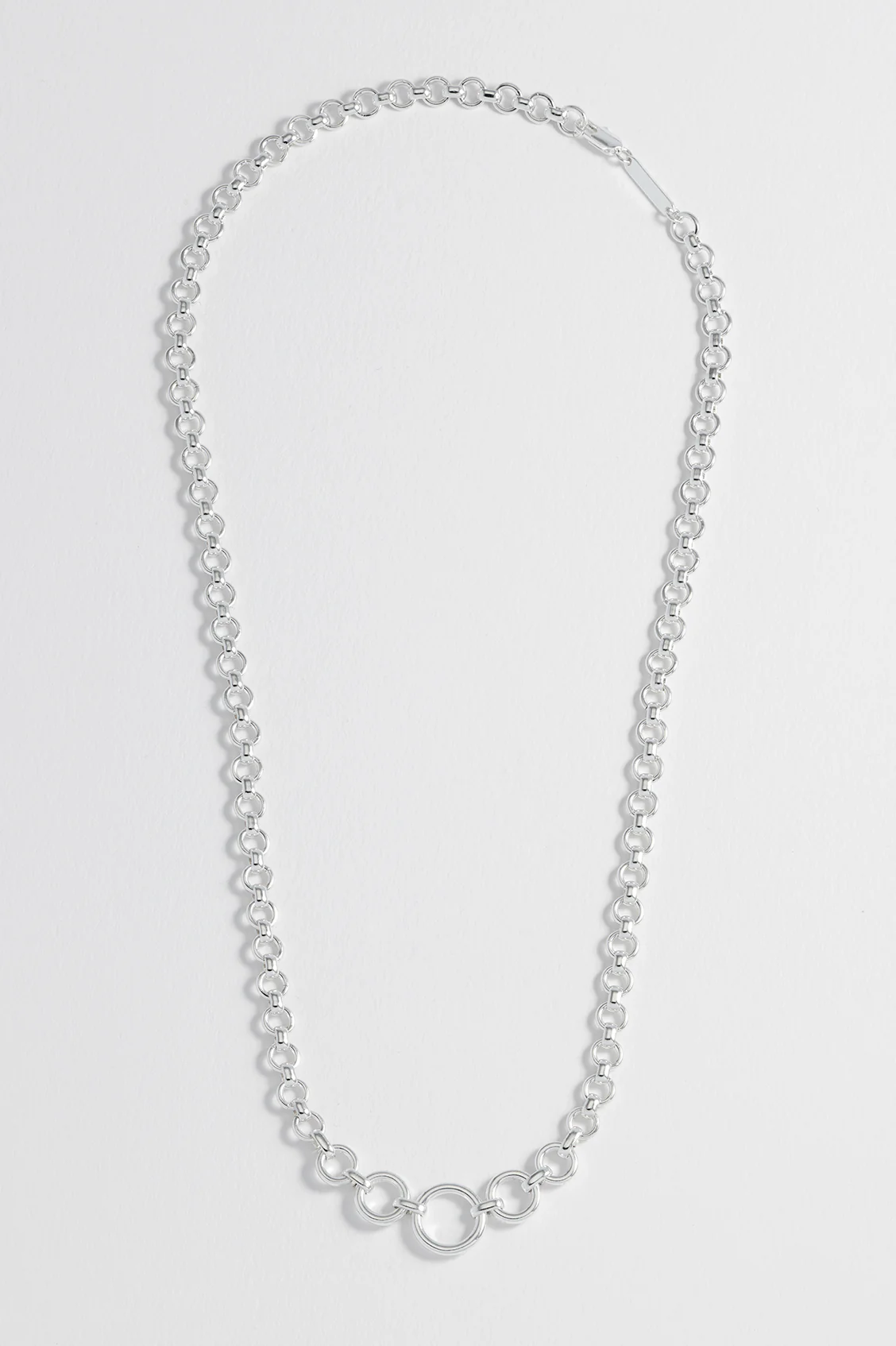 Graduated Round Link Chain Necklace - Image 5