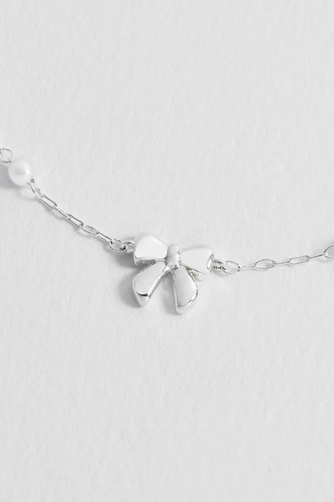 Pearl Bow Beaded Chain Bracelet - Image 6