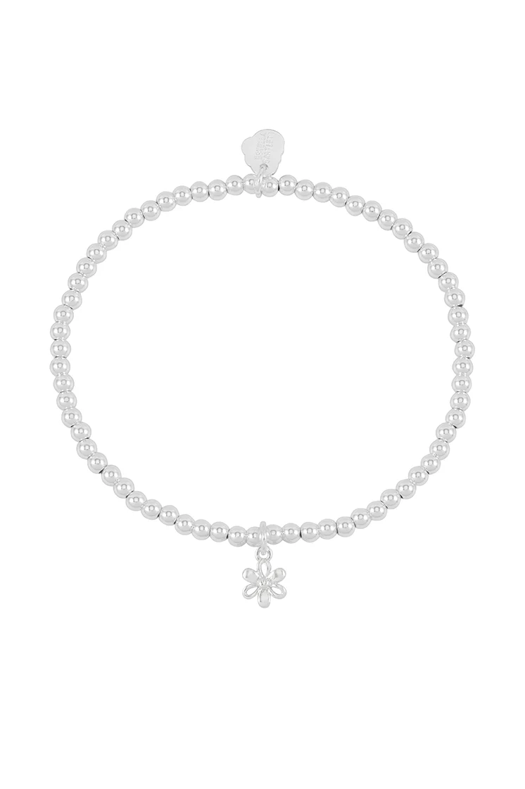 Sienna Beaded Open Petal Flower Charm Bracelet - Image 3