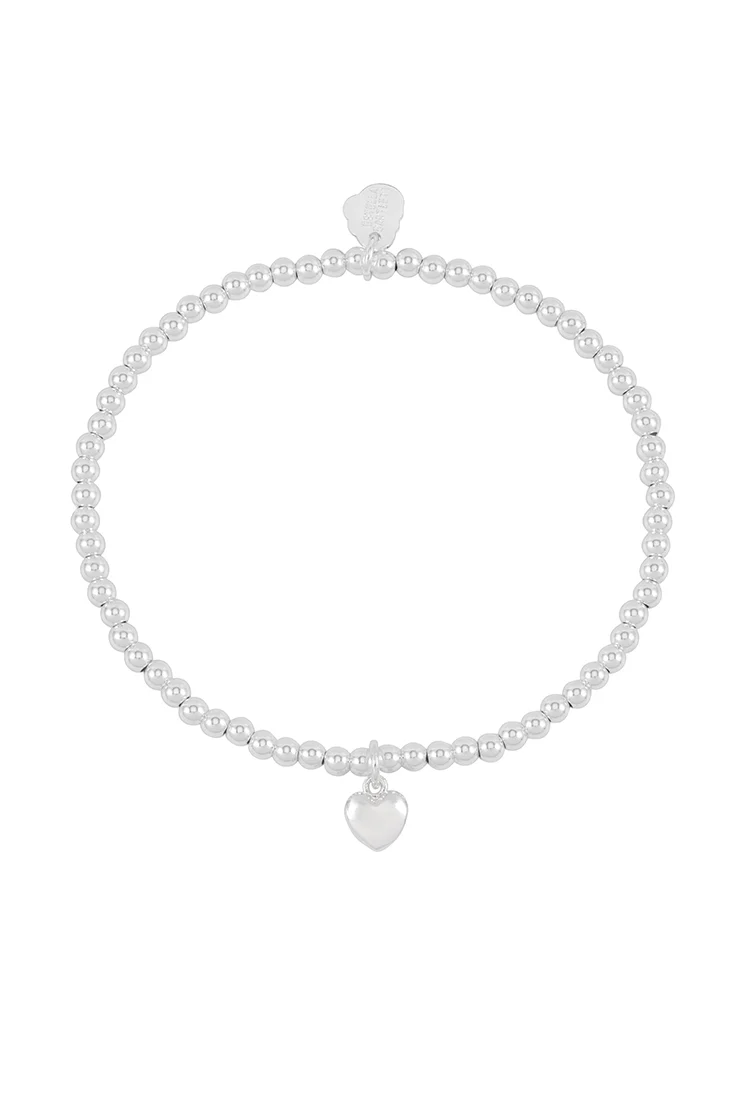 Sienna Beaded Puffy Heart Charm Bracelet - Image 3