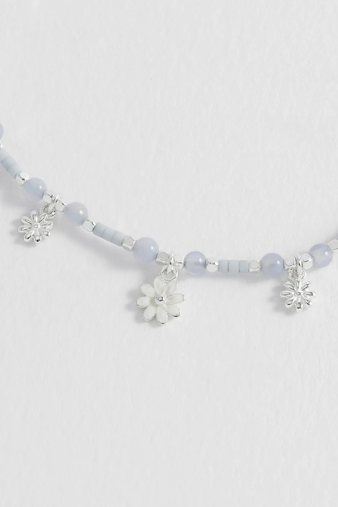 Triple Flower White Enamel Sienna Bracelet - Image 5