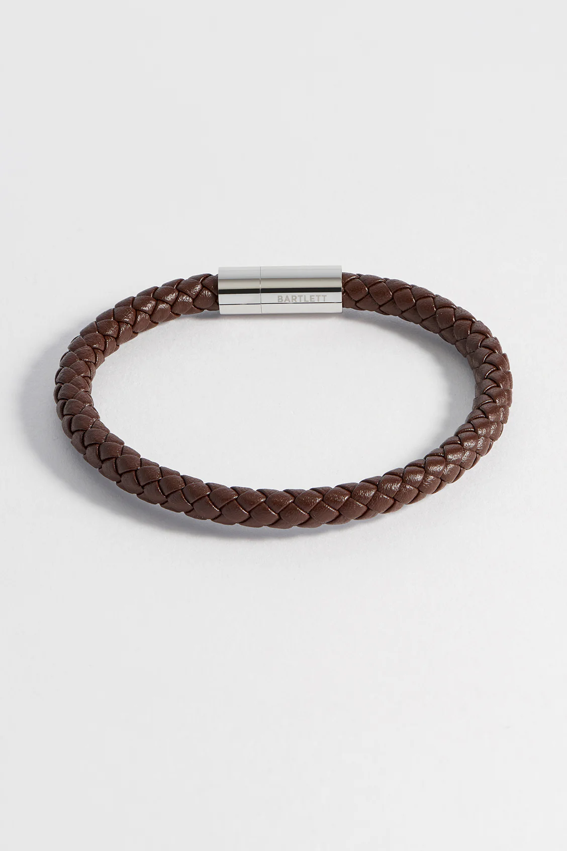 Men's Leather Single Plaited Wrap Bracelet - Image 4