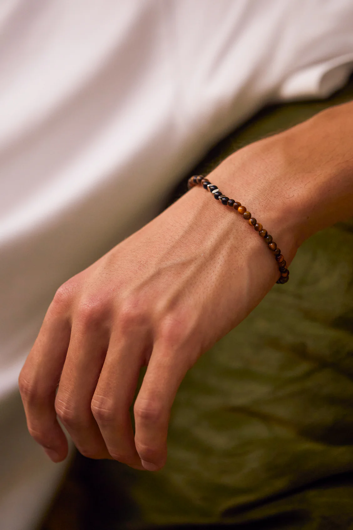 Men's Gemstone Beaded Bracelet - Image 5