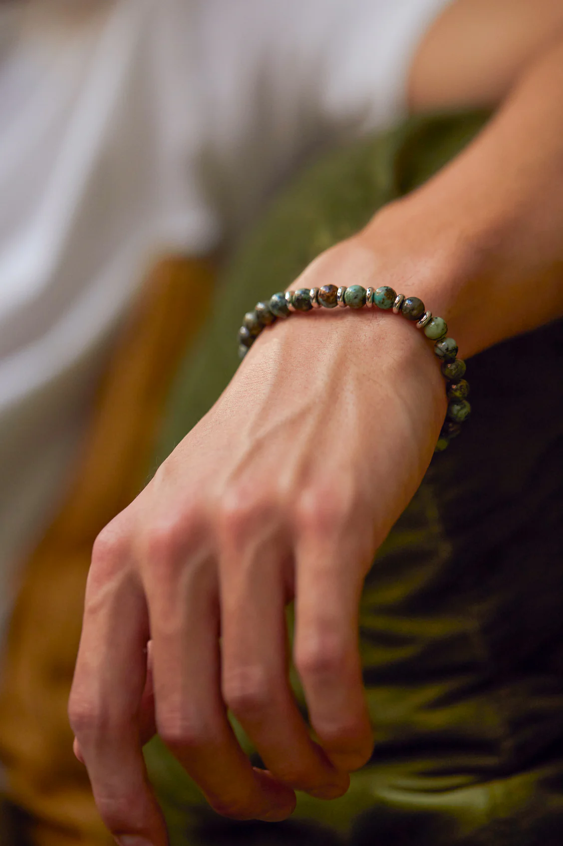 Men's Gemstone Beaded Bracelet - Image 5