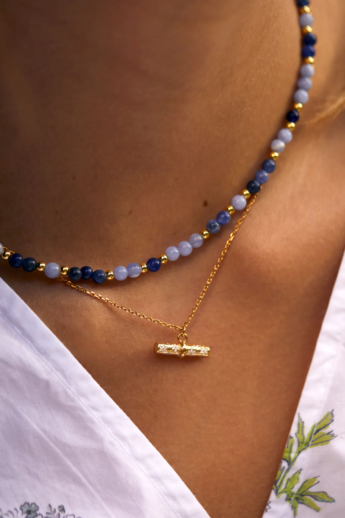 T-Bar Beaded Necklace - Image 5