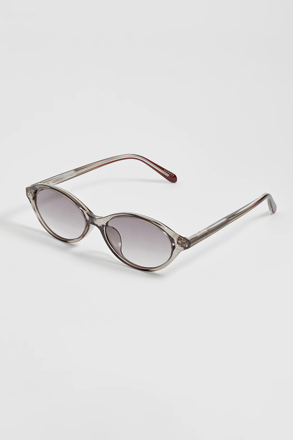 Jakarta Transparent Grey Oval Women’s Sunglasses - Image 4