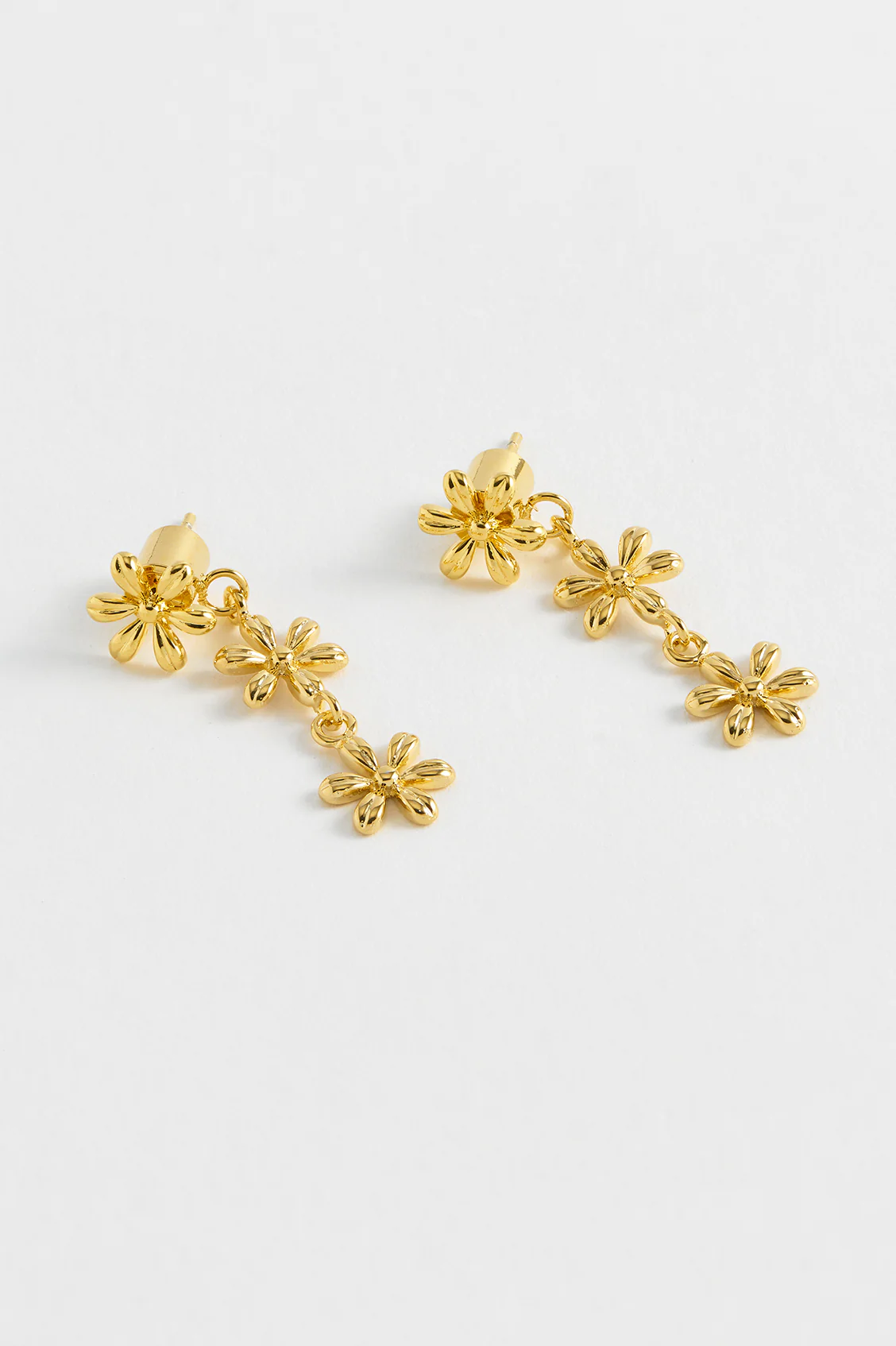 Trio Flower Drop Earrings - Image 4
