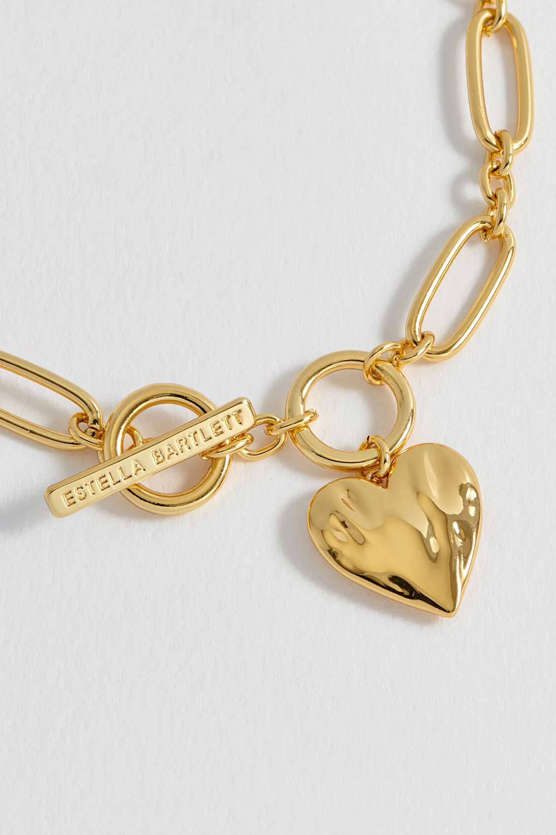 Oversized Molten Heart T-Bar Bracelet - Image 4