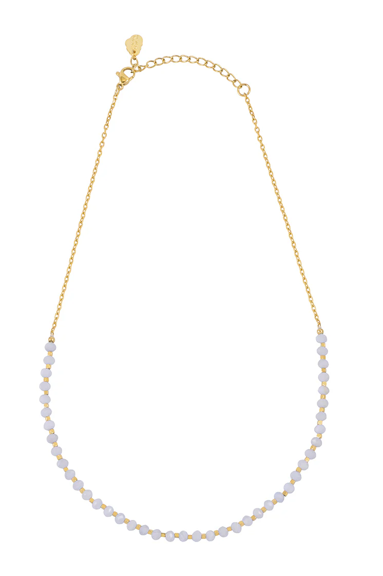 Wellness Blue Lace Agate Amelia Gemstone Necklace - Image 3