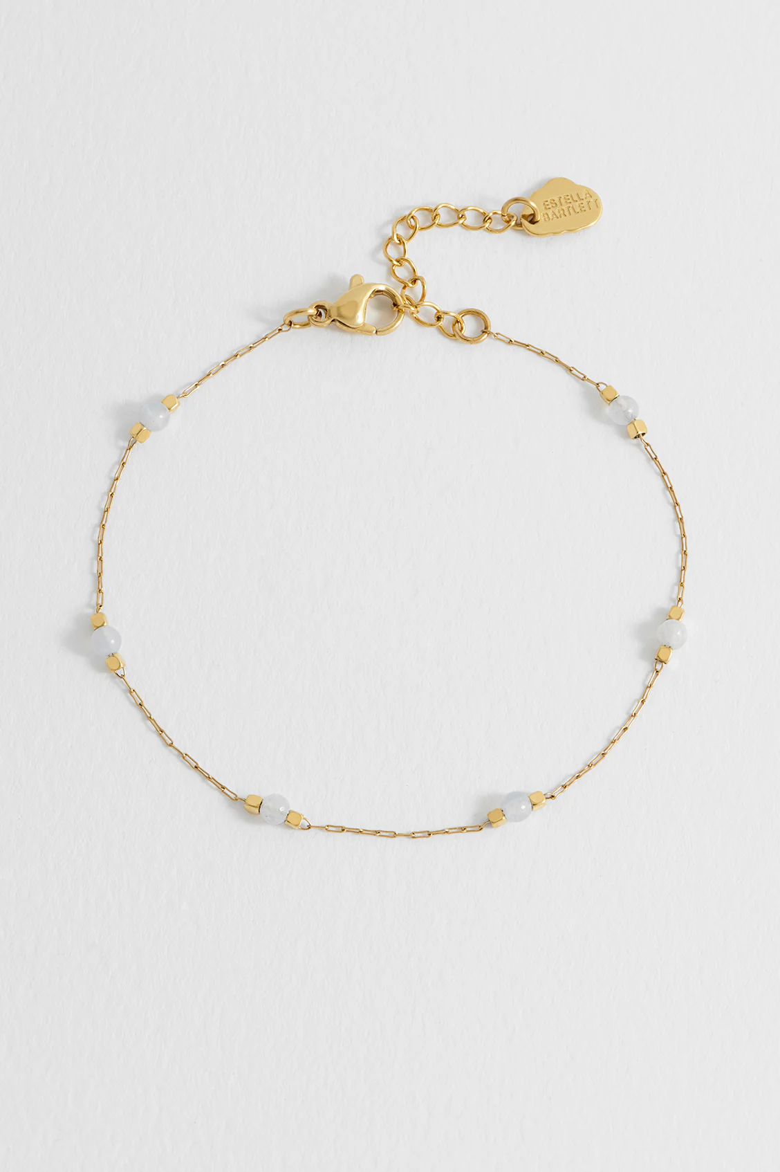 Wellness Blue Lace Agate Beaded Chain Bracelet - Image 4