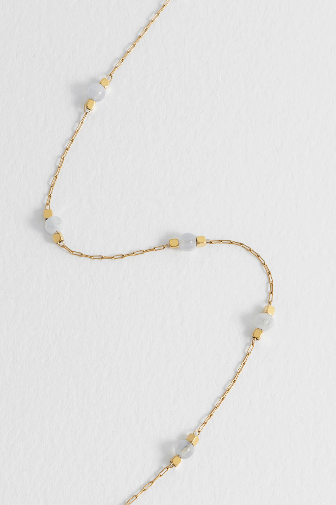 Wellness Blue Lace Agate Beaded Chain Bracelet - Image 5