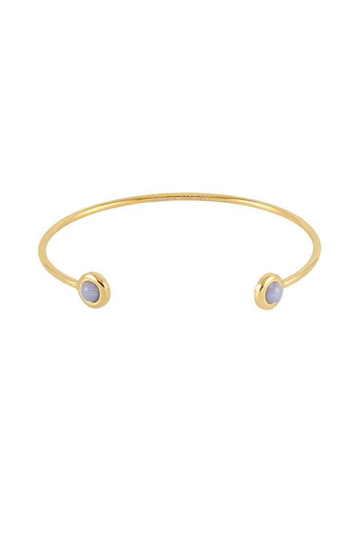 Wellness Blue Lace Agate Open Bangle - Image 5