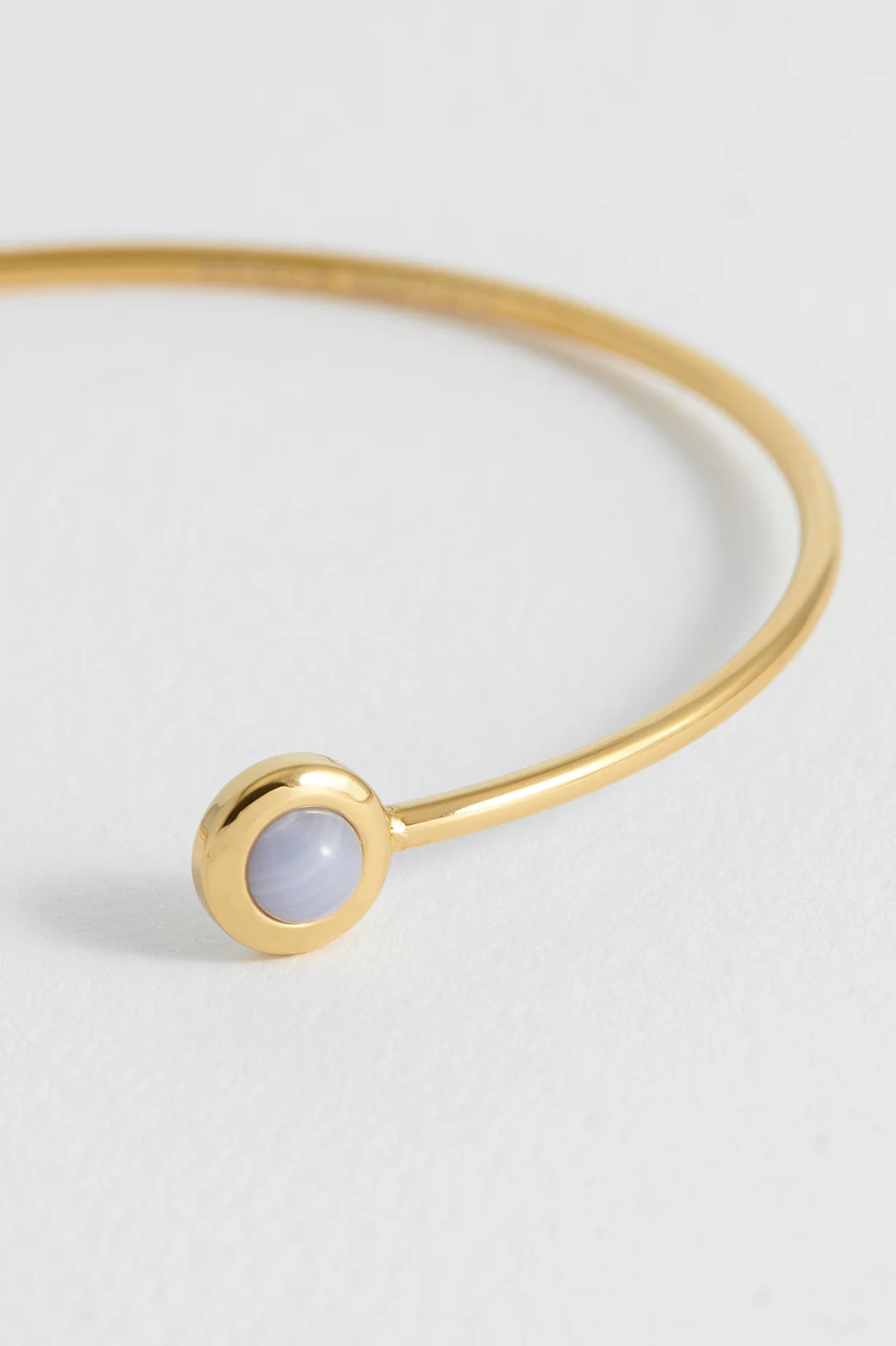 Wellness Blue Lace Agate Open Bangle - Image 7