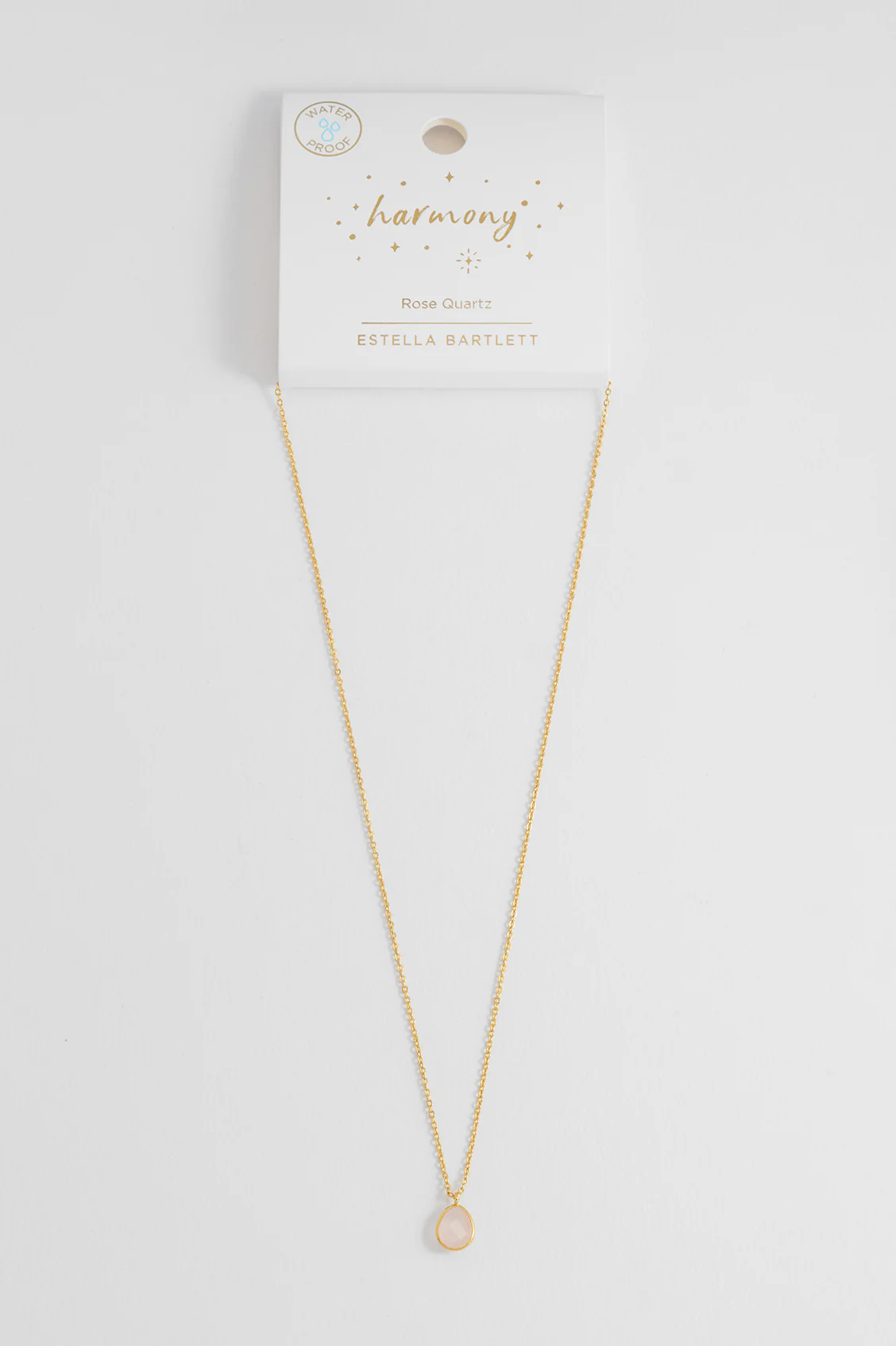 Wellness Faceted Rose Quartz Teardrop Gemstone Necklace - Image 4