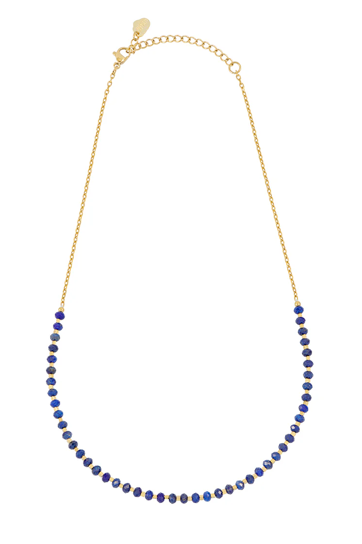 Wellness Lapis Lazuli Amelia Gemstone Necklace - Image 3