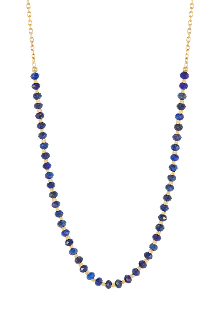 Wellness Lapis Lazuli Amelia Gemstone Necklace - Image 7