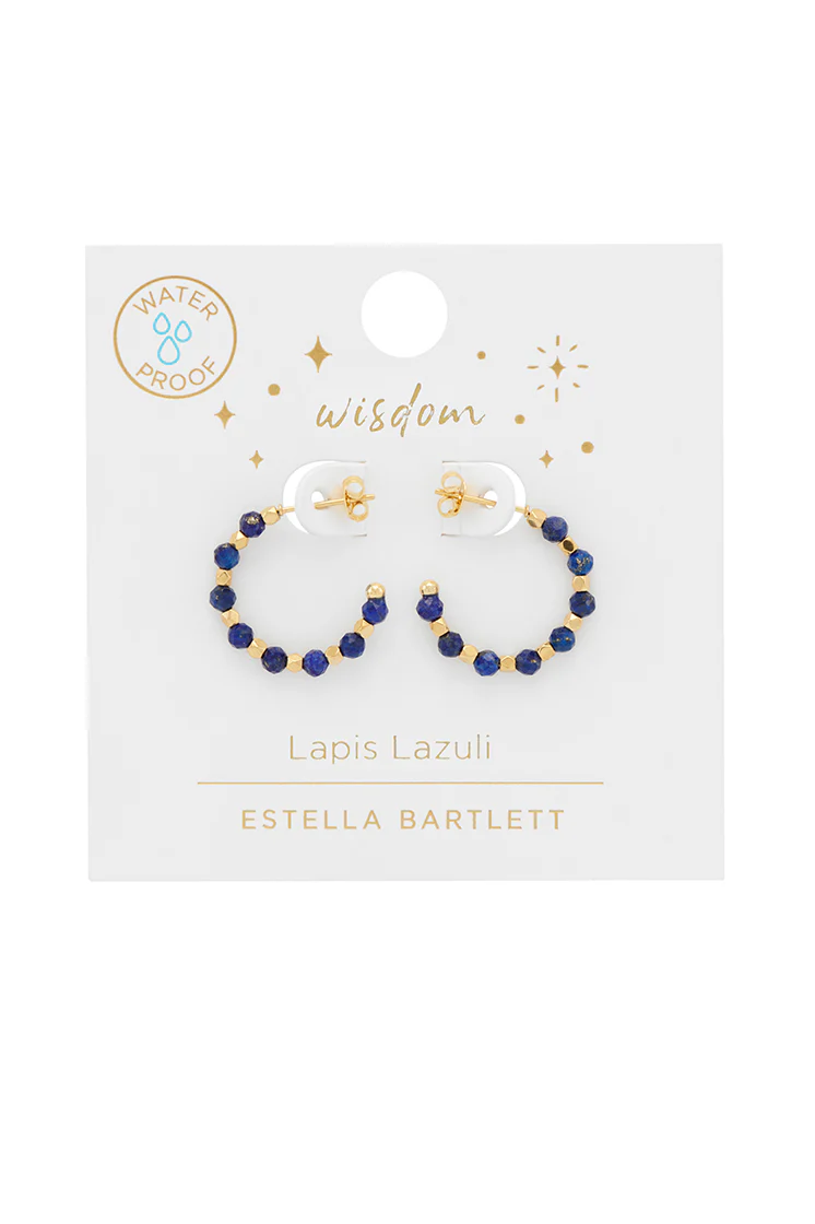 Wellness Lapis Lazuli Coco Beaded Hoops - Image 5