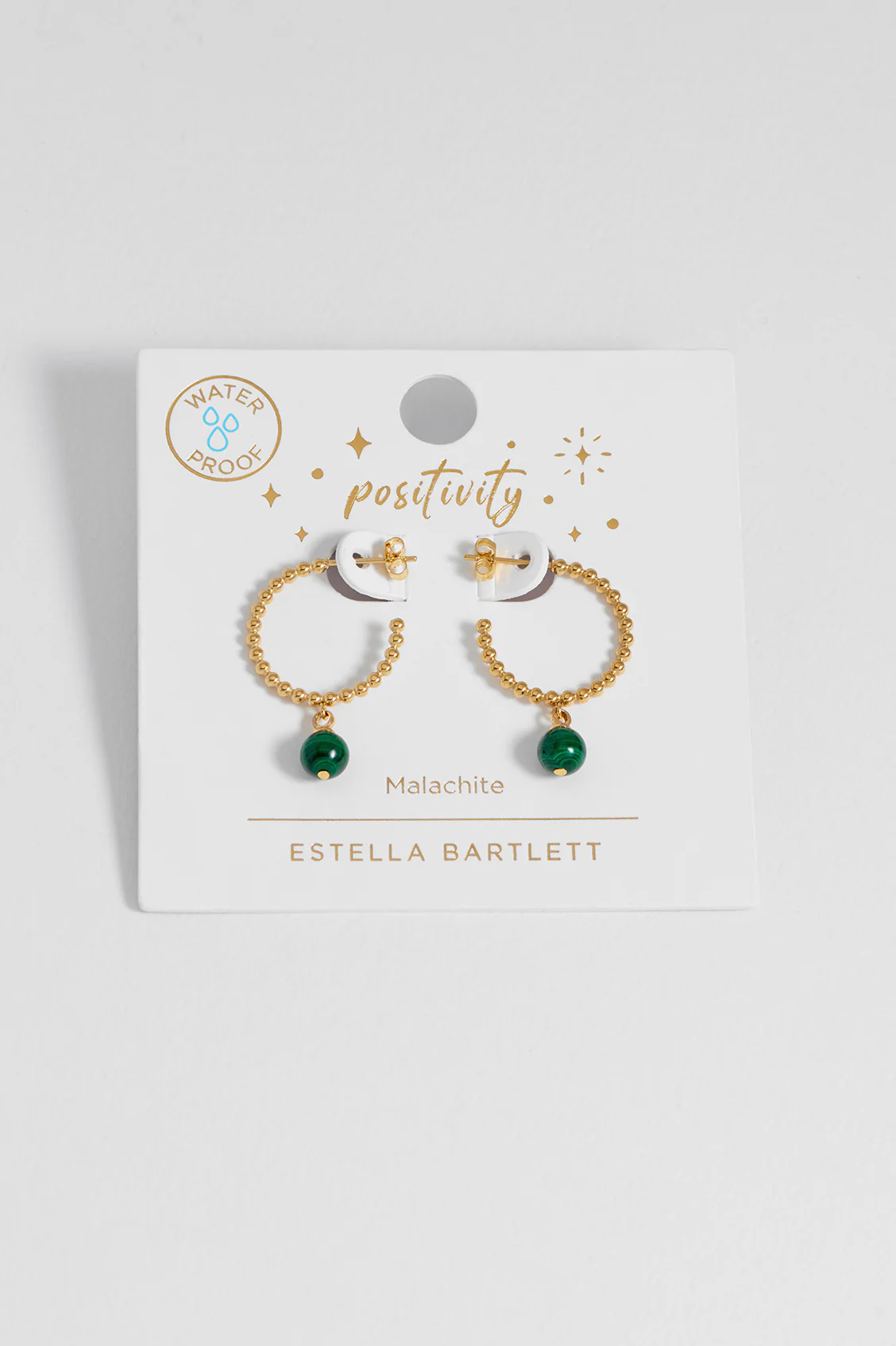 Wellness Malachite Drop Hoops - Image 4