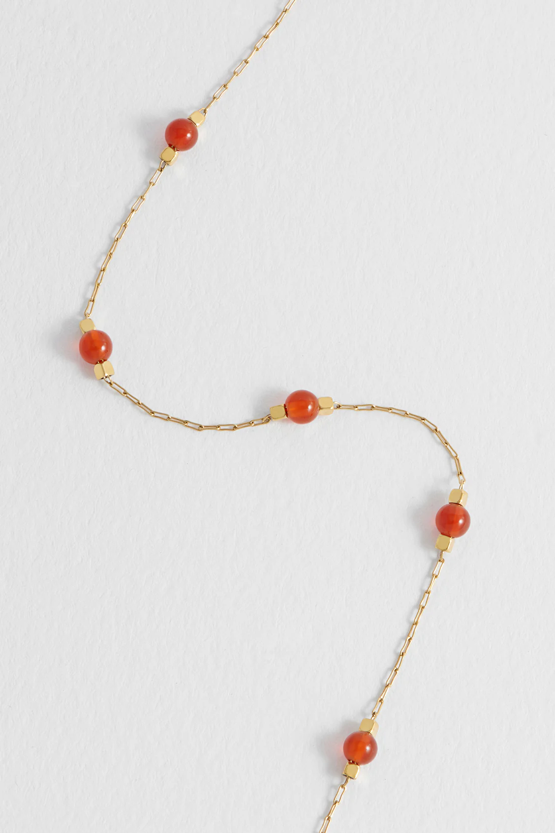 Wellness Red Agate Beaded Chain Bracelet - Image 5