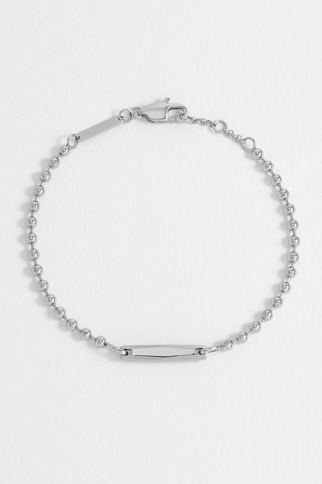 Men's Faceted Tag Ball Chain Bracelet