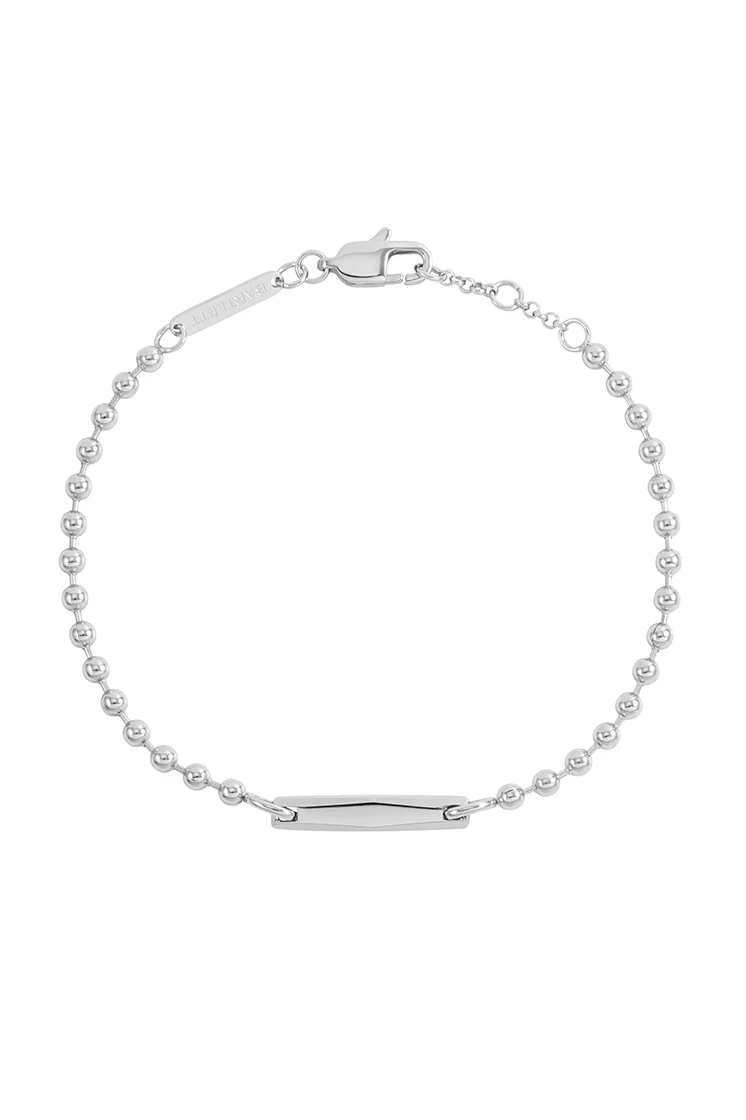 Men's Faceted Tag Ball Chain Bracelet - Image 3