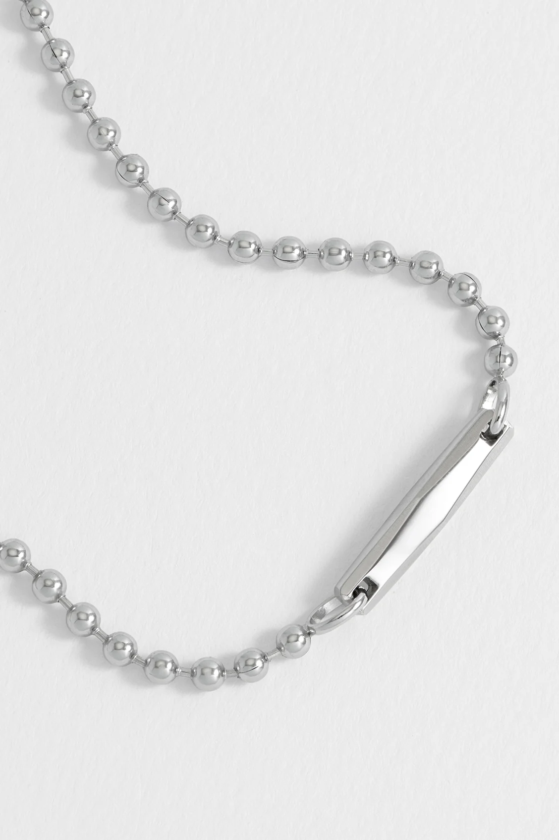 Men's Faceted Tag Ball Chain Bracelet - Image 4
