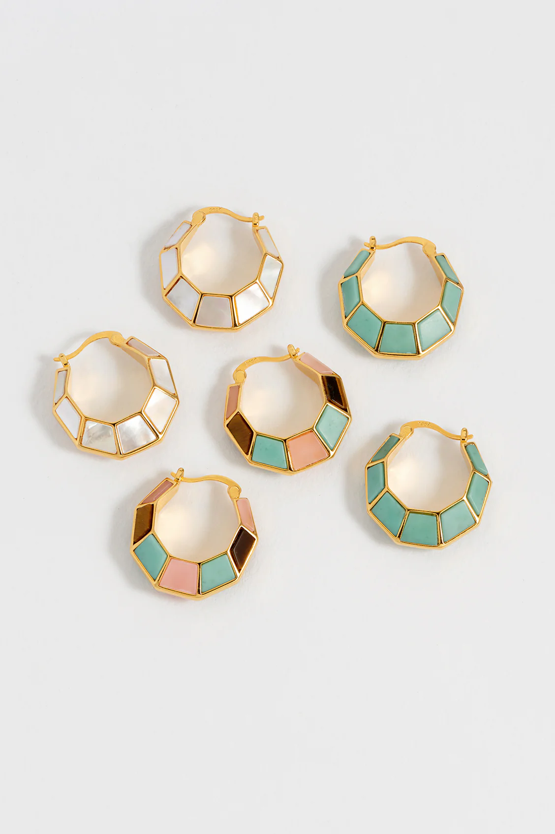 Octagon Hinge Hoop Earrings - Image 6