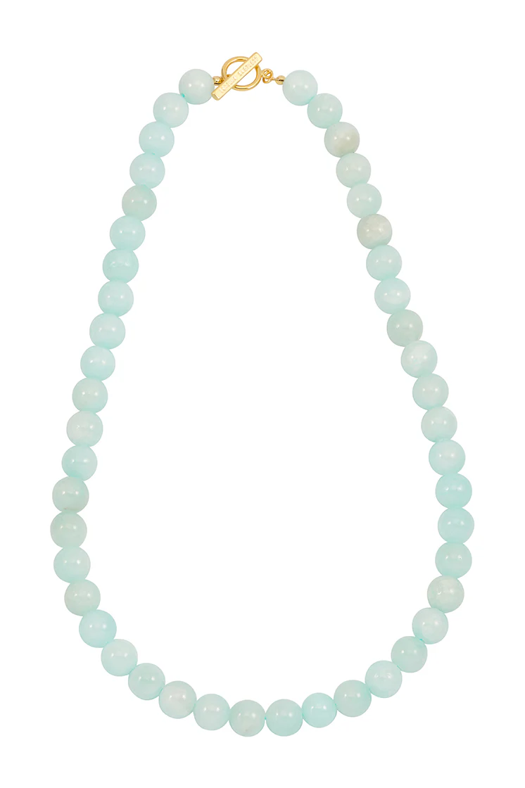 Chunky Green Quartz T-Bar Necklace - Image 3