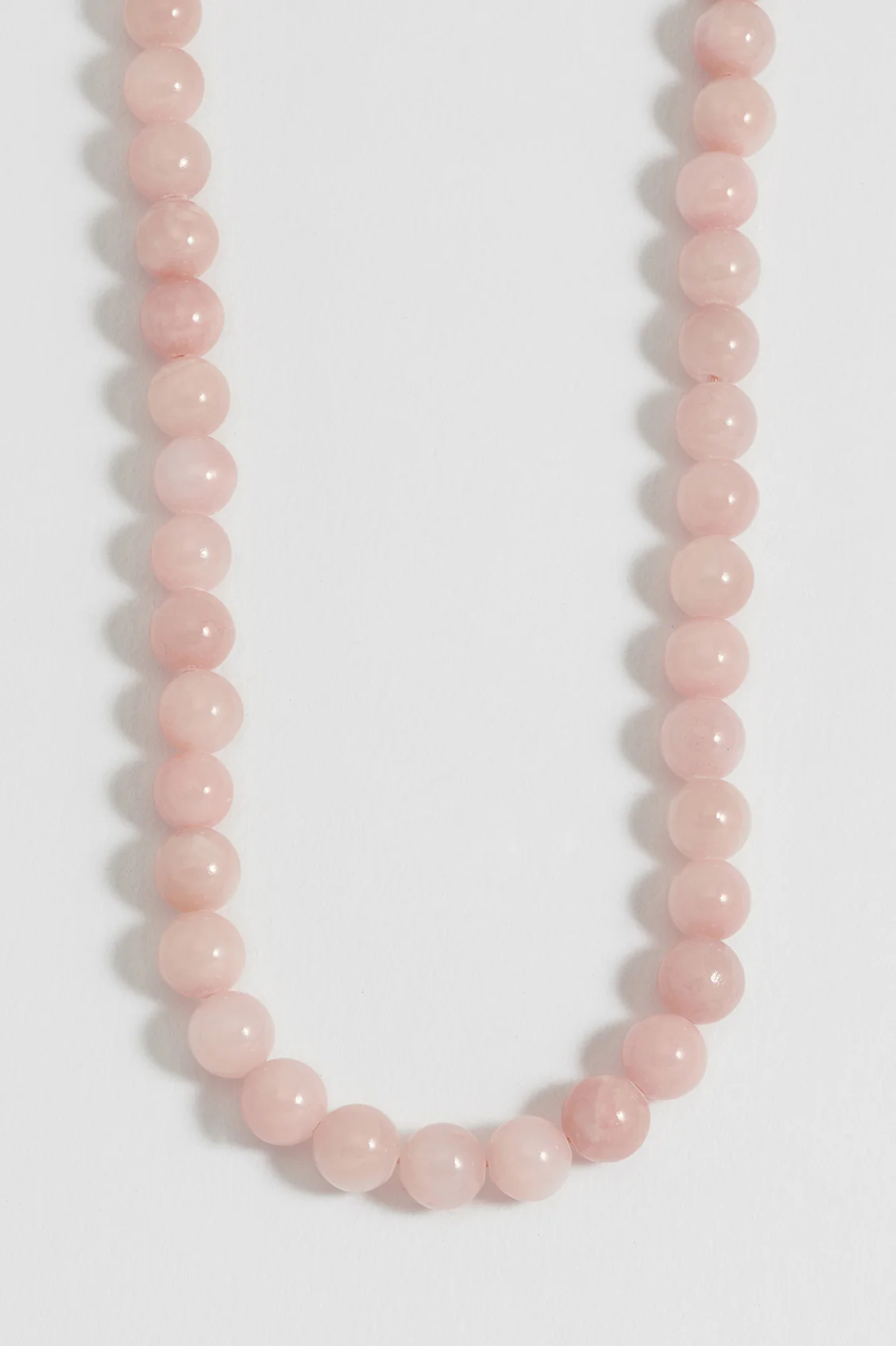 Chunky Rose Quartz T-Bar Necklace - Image 5