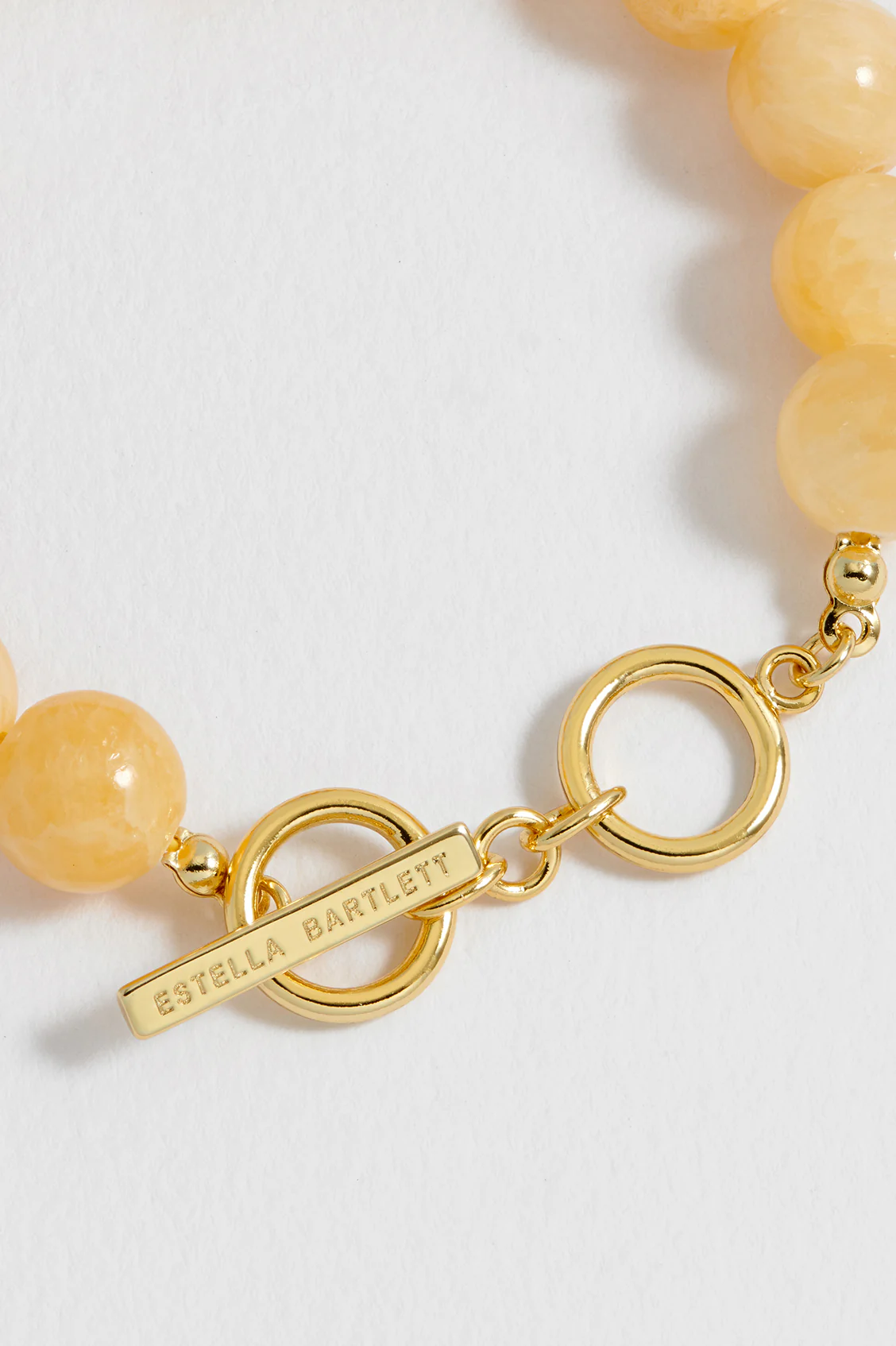Chunky Yellow Quartz T-Bar Bracelet - Image 4