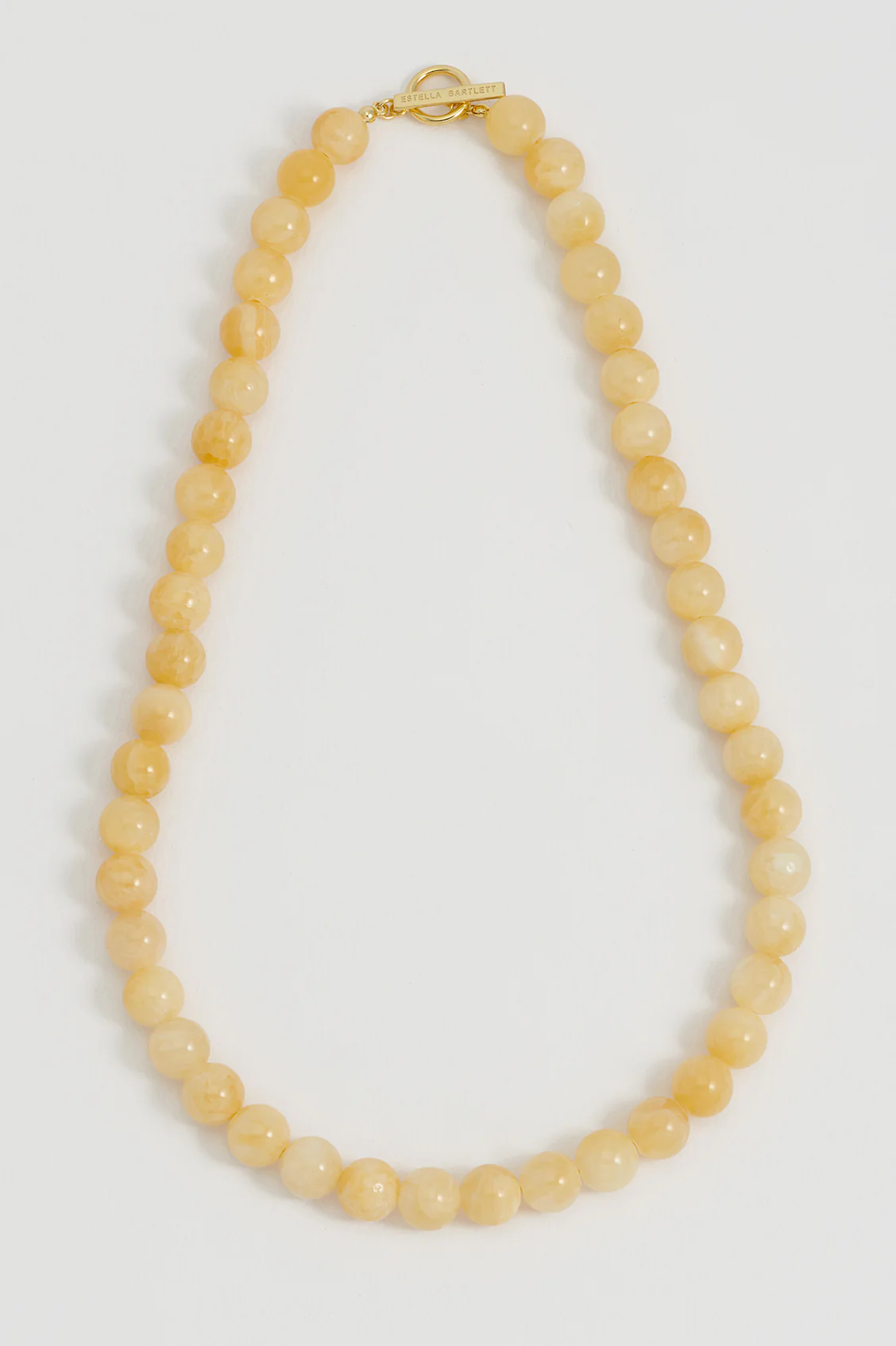 Chunky Yellow Quartz T-Bar Necklace
