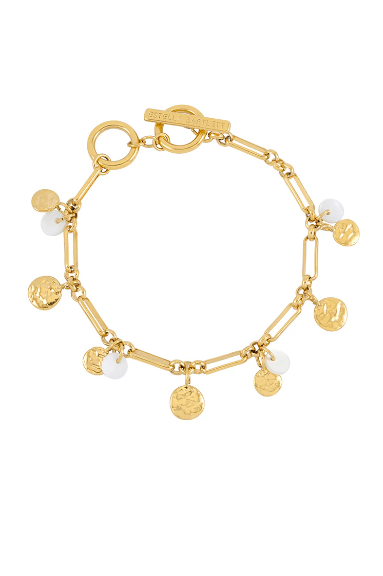 Coin and Pearl Charm Bracelet - Image 3