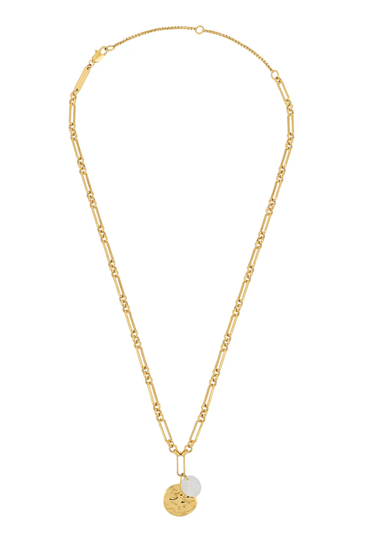 Coin and Pearl Charm Necklace - Image 3