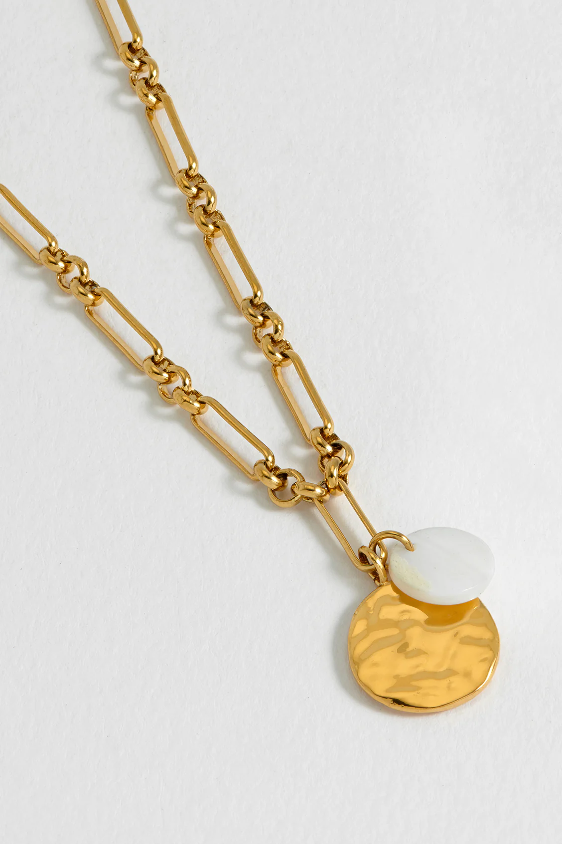Coin and Pearl Charm Necklace - Image 4
