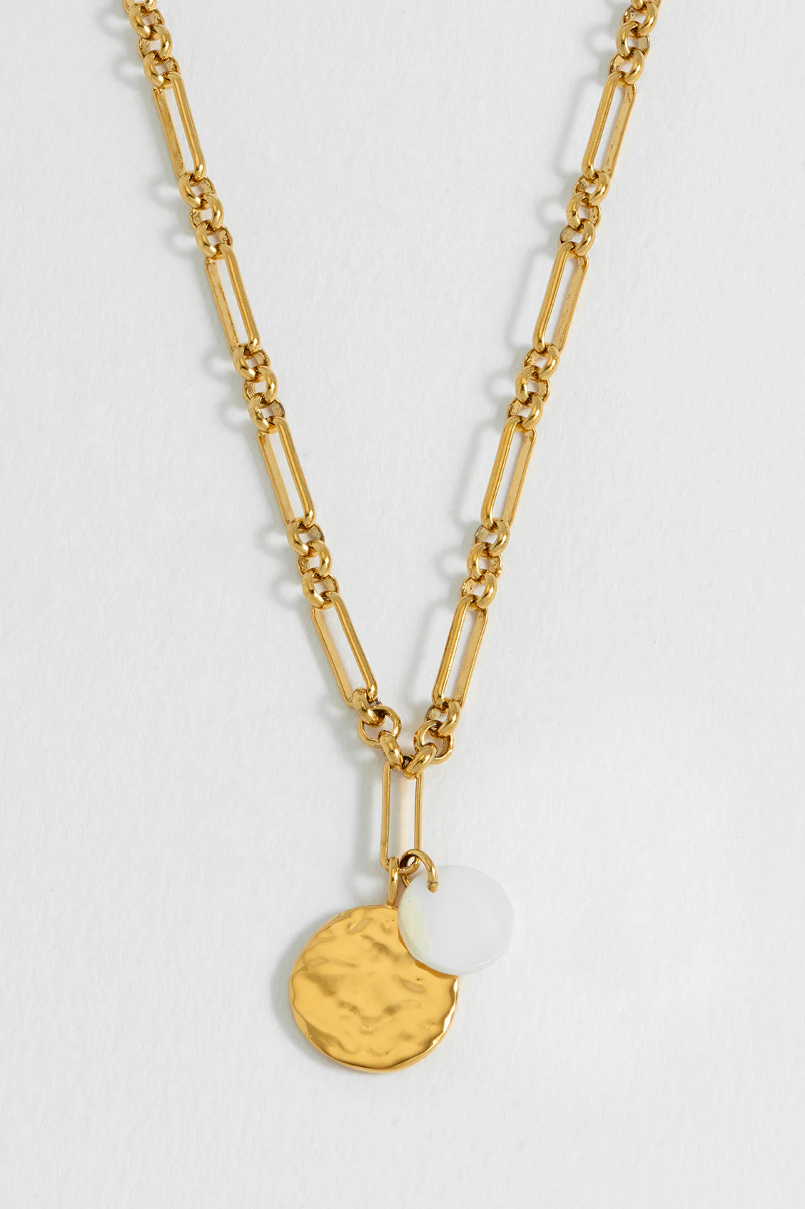 Coin and Pearl Charm Necklace - Image 5
