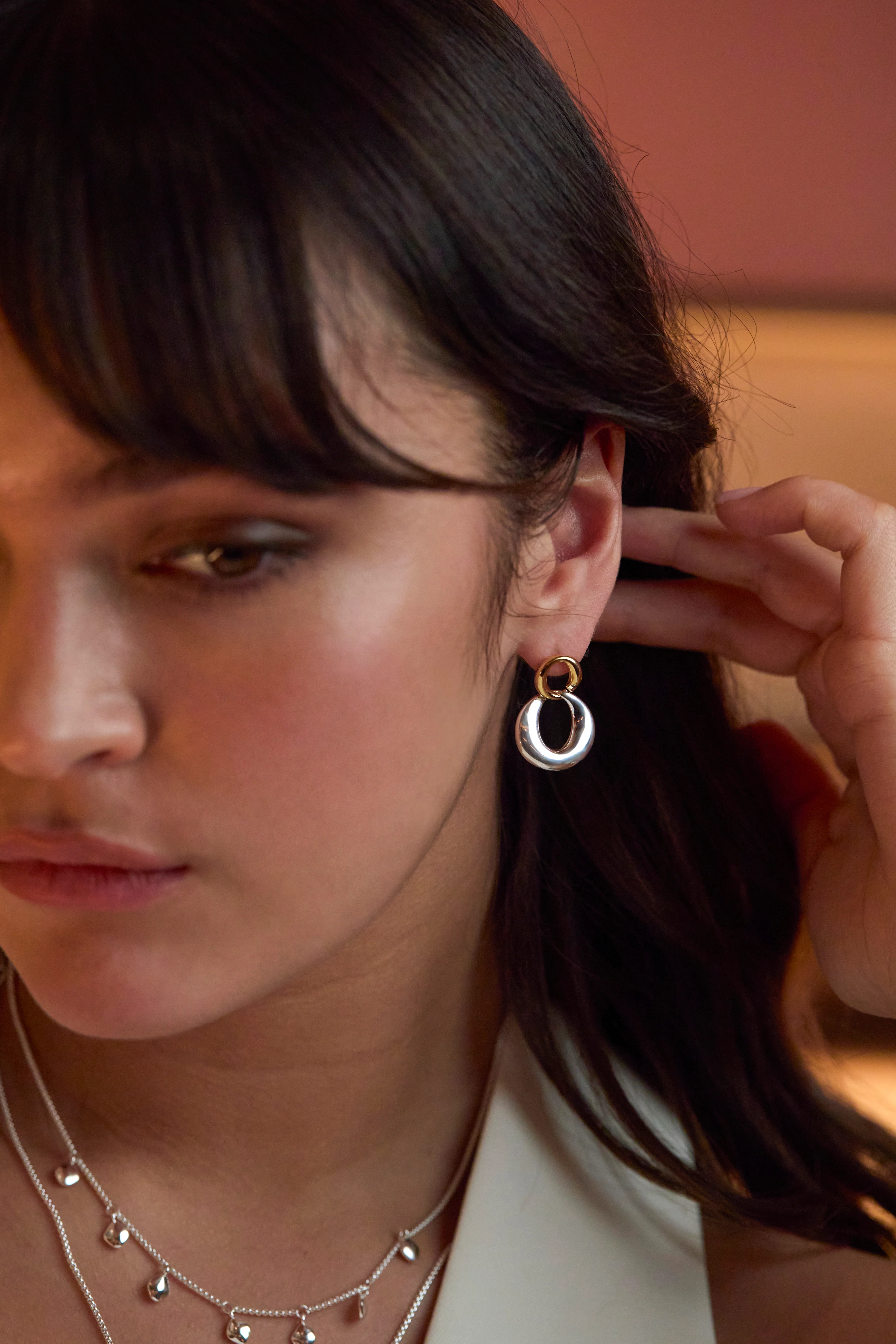Gold And Silver Link Hoops - Image 6