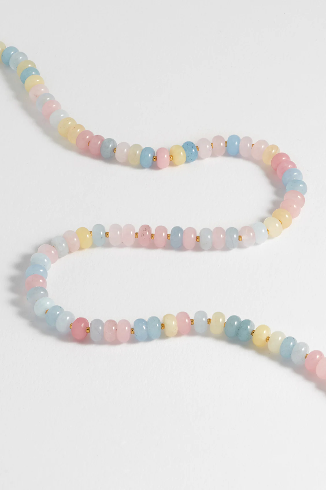 Pastel Multi Gemstone T-Bar Necklace - Image 4