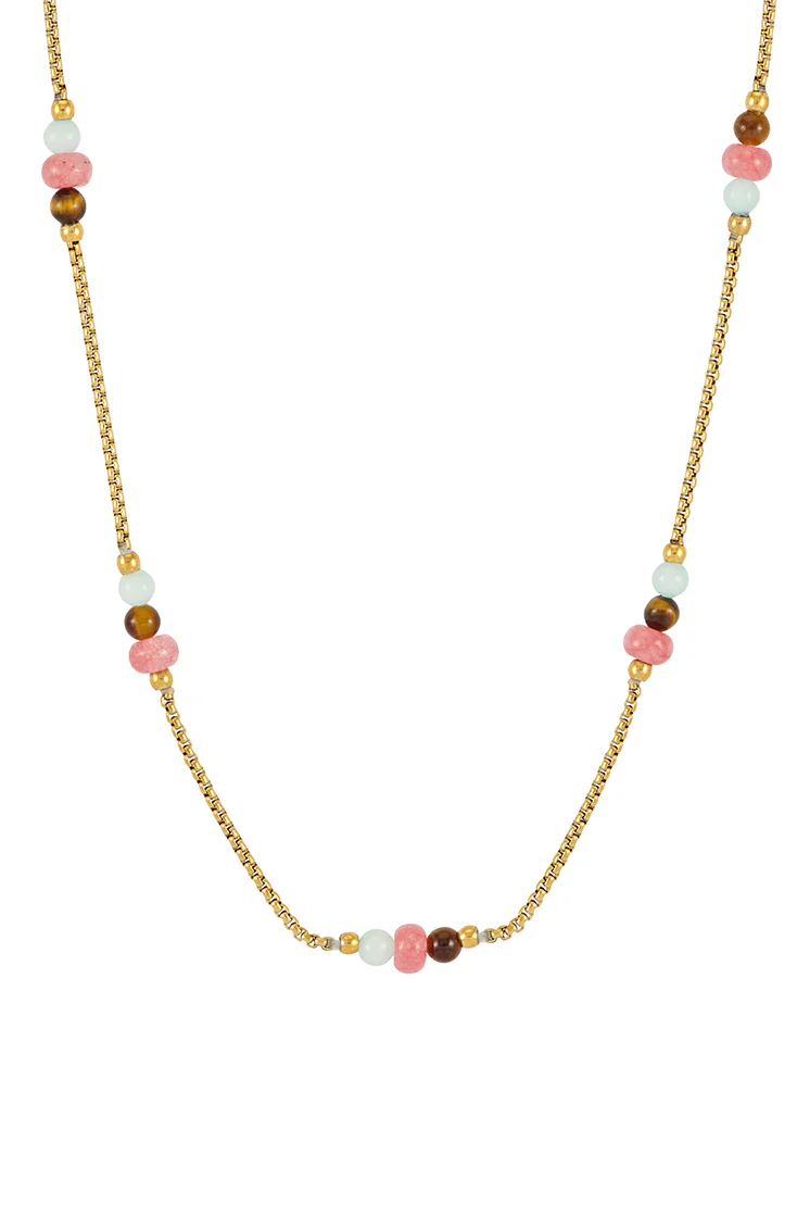Multi Gemstone Rope Chain Necklace - Image 3