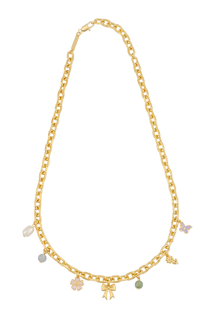 Pastel Charm T-Bar Necklace - Image 3