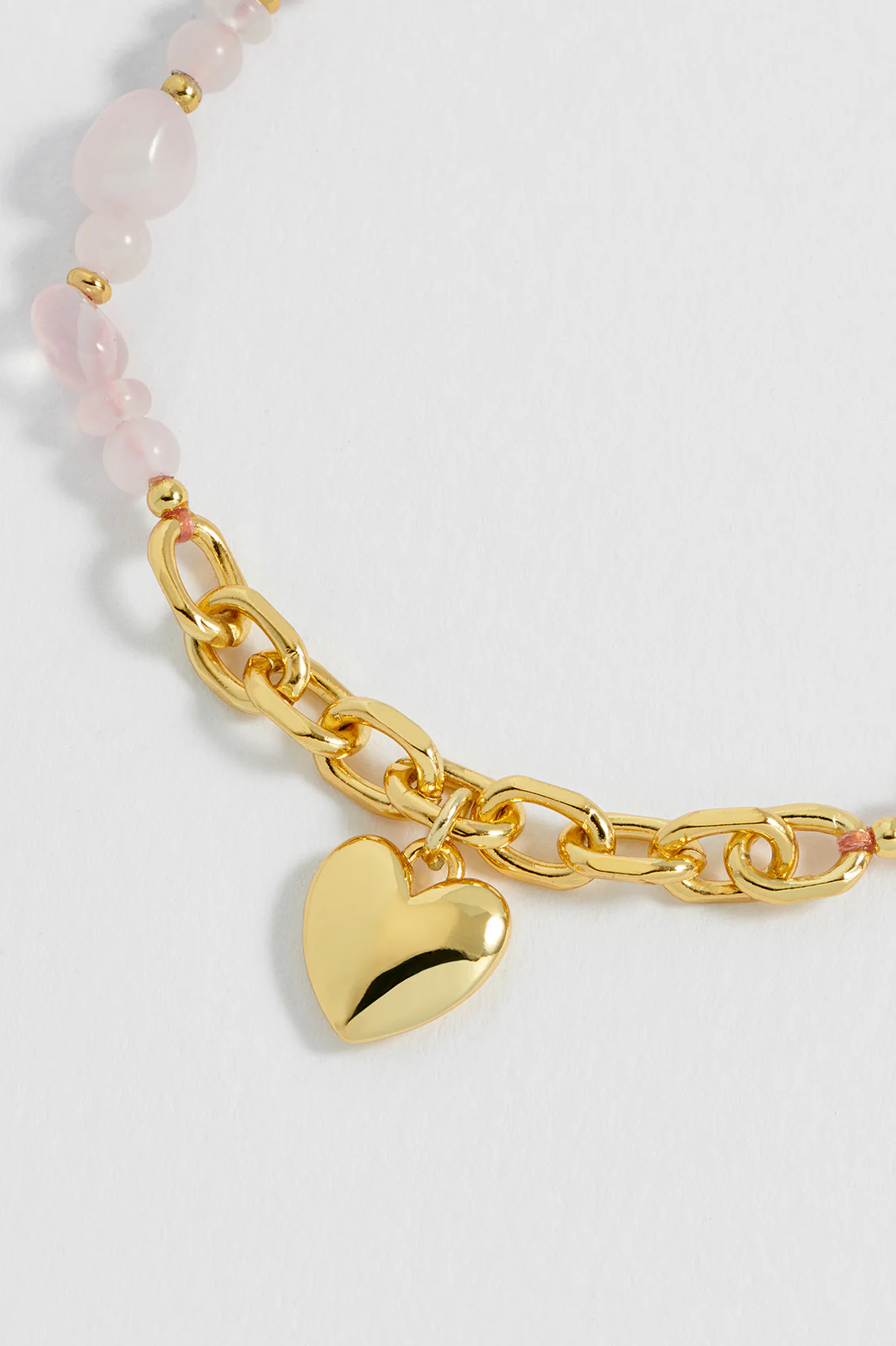 Pink Gemstone Heart Charm Bracelet - Image 3