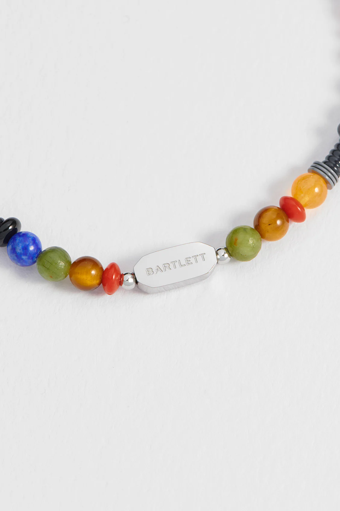 Men's Mixed Gemstone And Acrylic Beaded Bracelet - Image 4