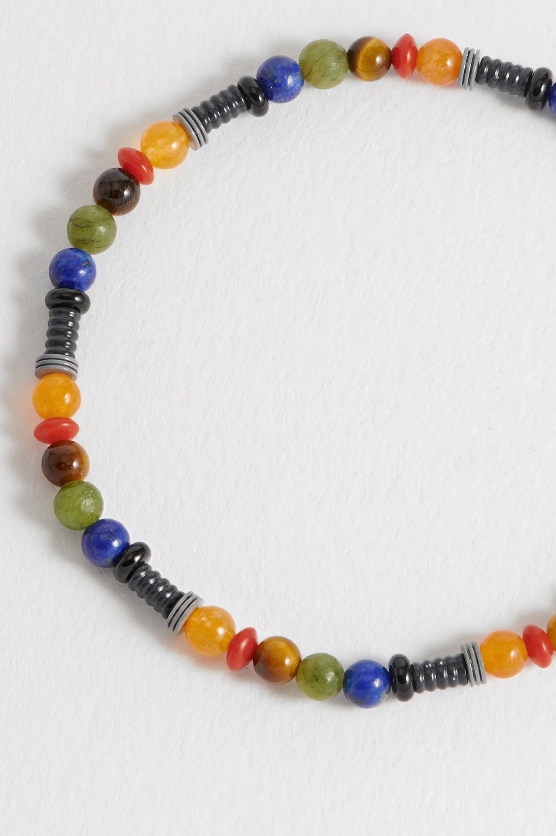 Men's Mixed Gemstone And Acrylic Beaded Bracelet - Image 6