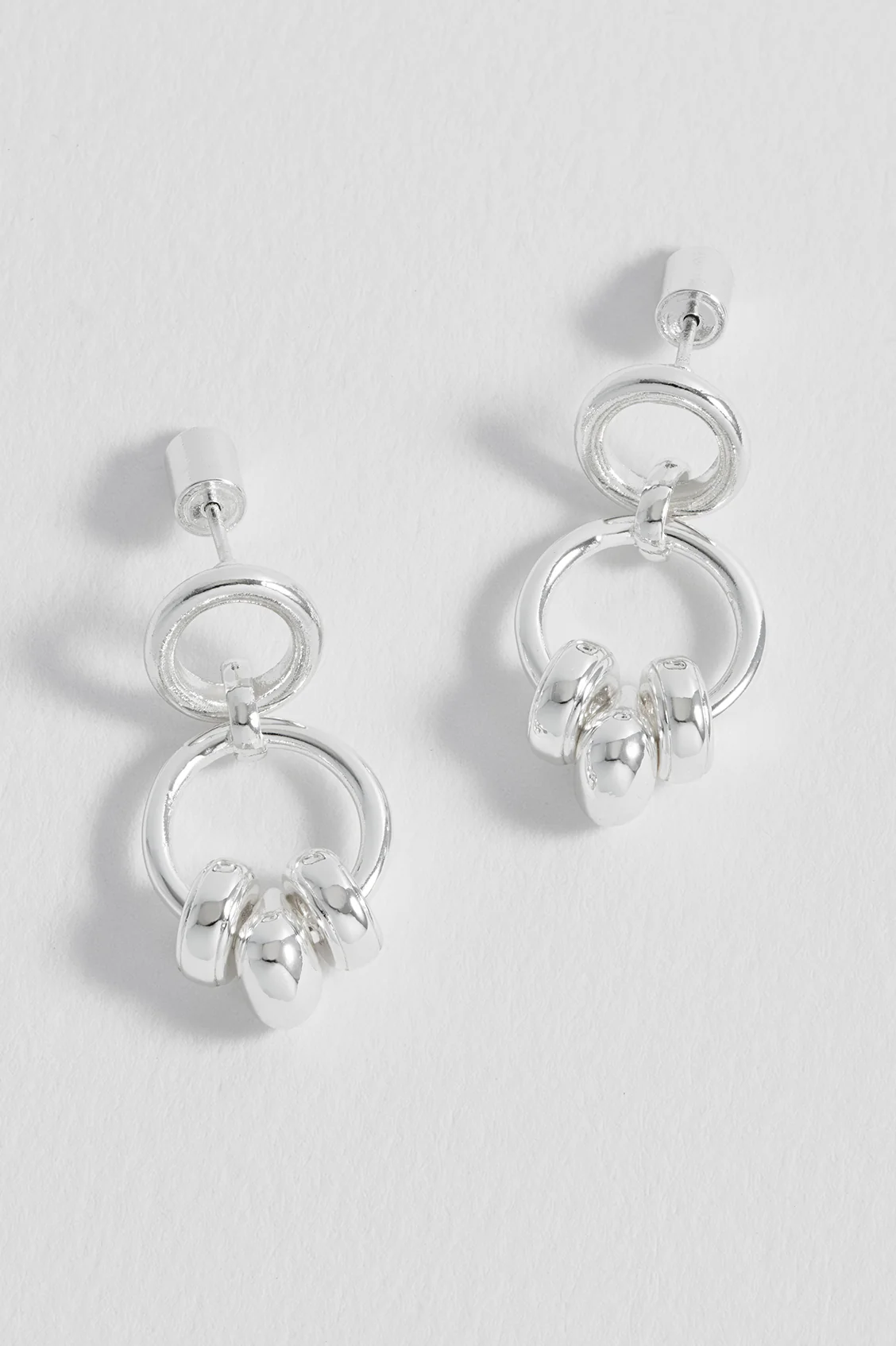 Beaded Circle Drop Earrings
