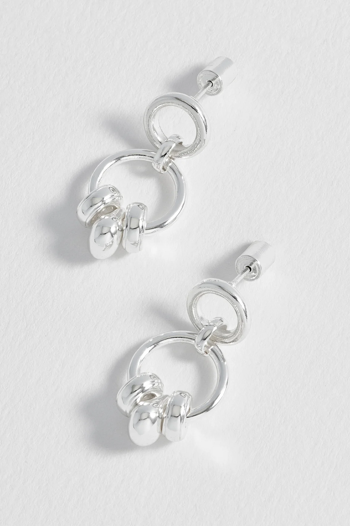 Beaded Circle Drop Earrings - Image 4